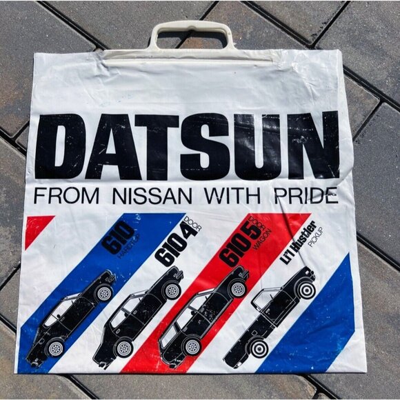 1970s Datsun Car Dealer Advertising Bag Vintage - Picture 4 of 7